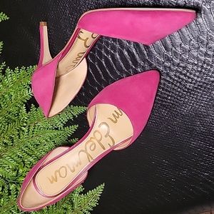 EUC!!! | Sam Edelman | Telsa | D'orsay Pump | Pink Cranberry | Suede | Size 8M
